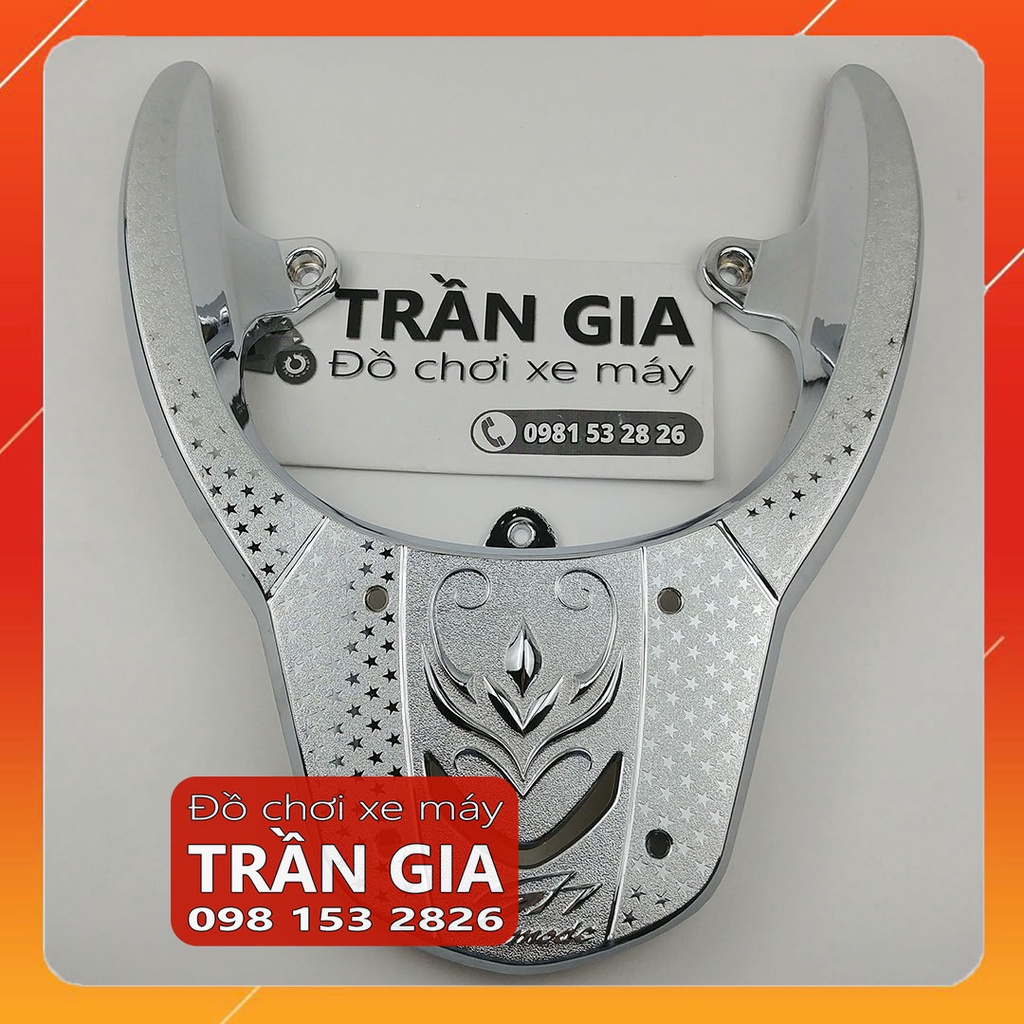 Ốp cảng sau xe Sh Mode năm 2013-2014-2015-2016-2017-2018-2019 chụp tay dắt Sh Mo nữ xi inox cacbon - phụ kiện trang trí