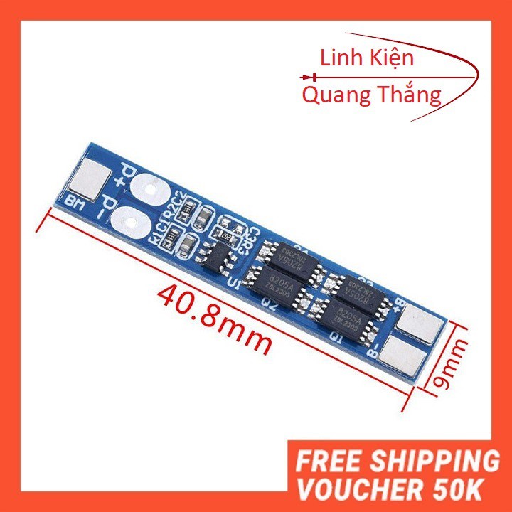 Mạch sạc và bảo vệ pin 2S 18650