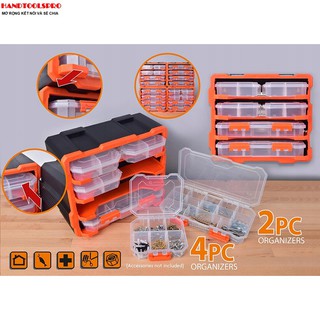 Tủ nhựa ngăn kéo đựng linh kiện - 6 hộp đựng TACTIX 320672 37.8 x 18 x 32 cm