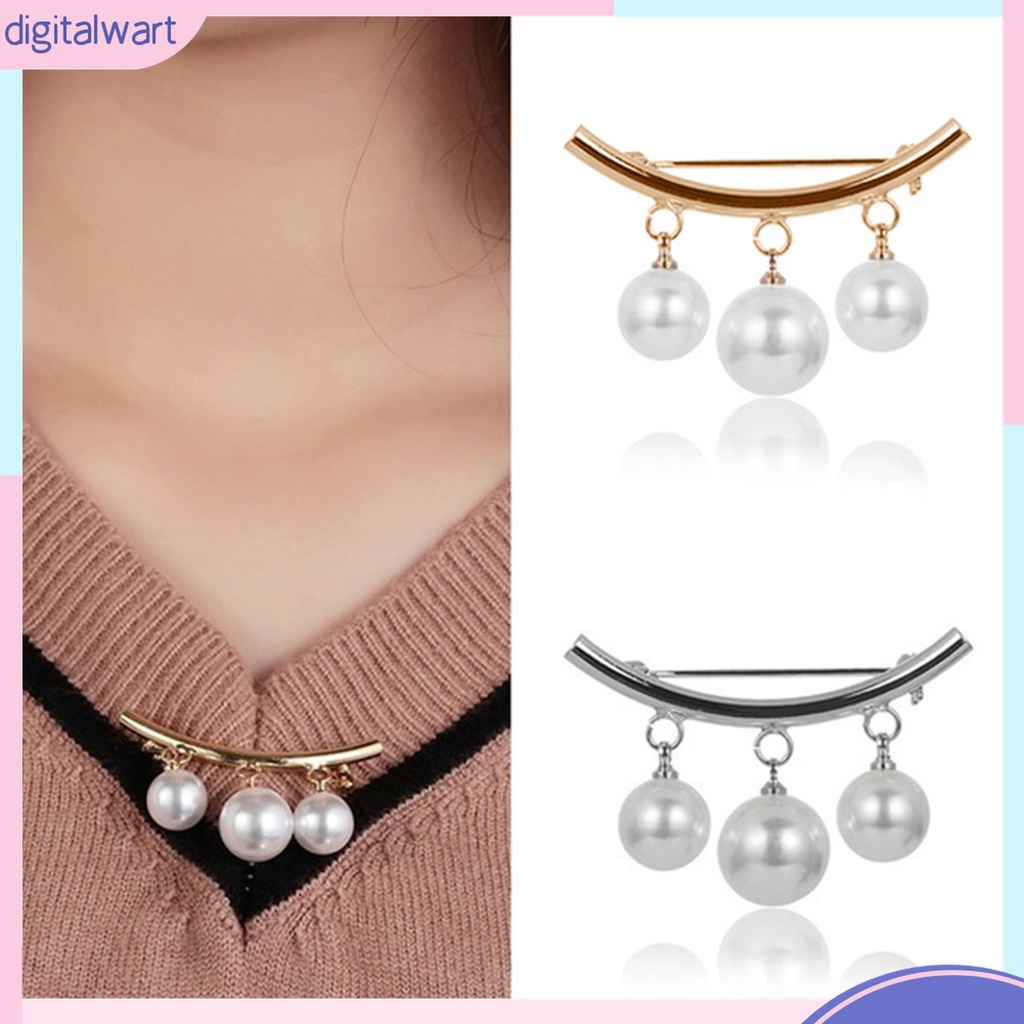 Set 2 Ghim Cài Áo Đính Ngọc Trai Nhân Tạo Thời Trang