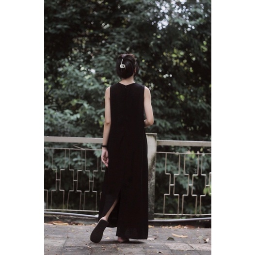 Đầm sát nách linen