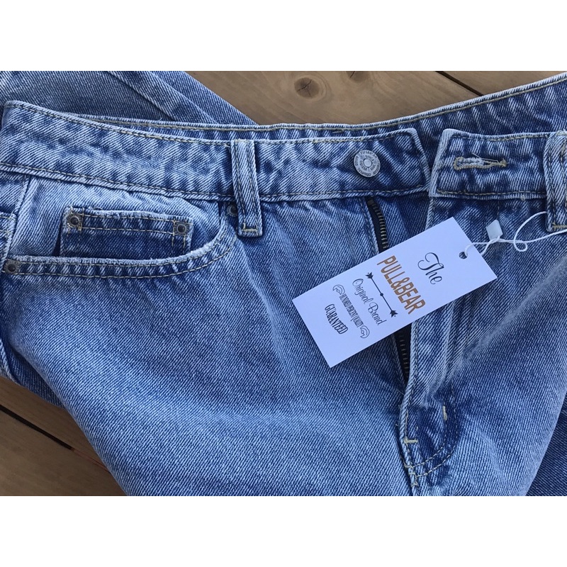 Quần jean nữ P.u.ll & B.ea.r dáng boyfriend chất jean cotton-hàng xuất xịn