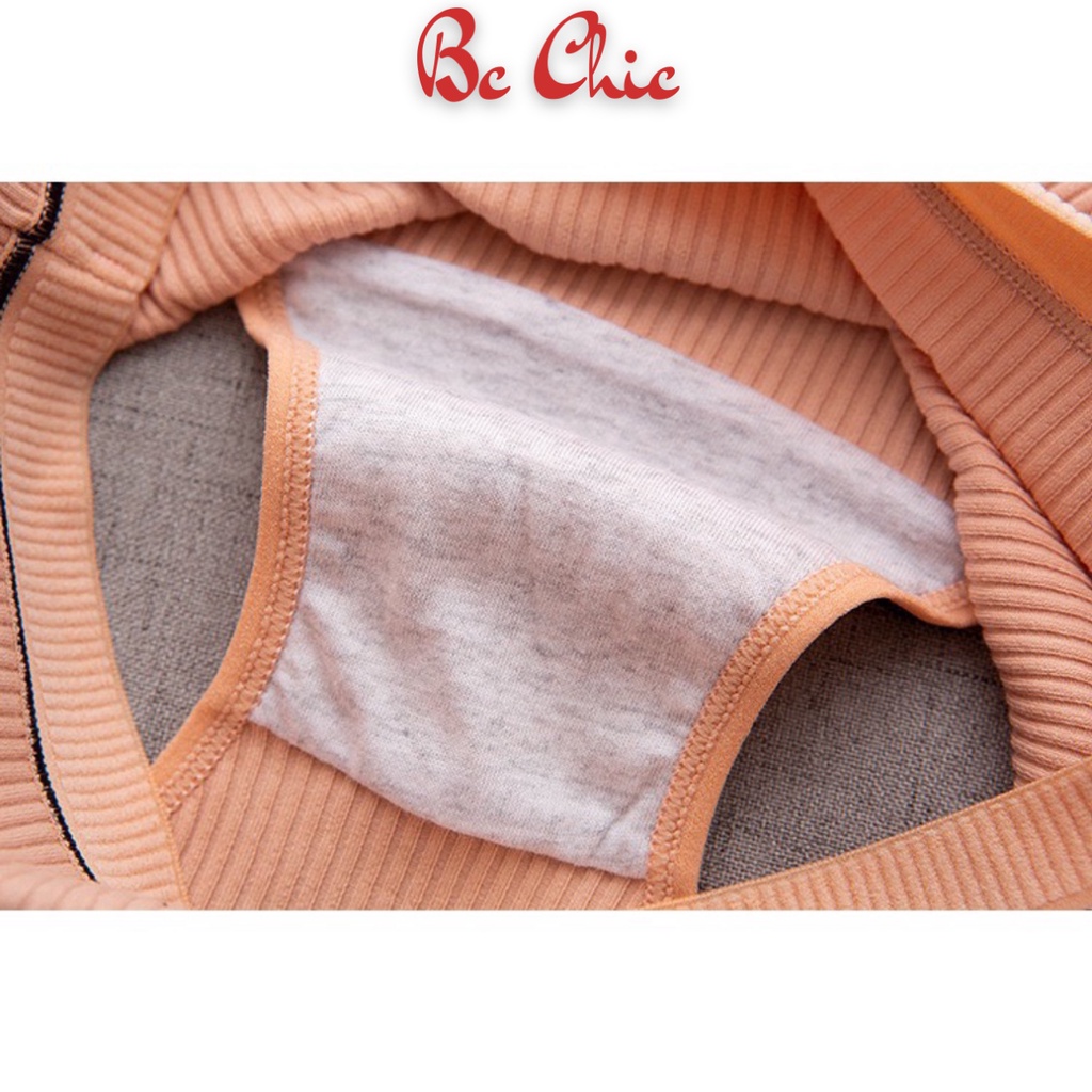 Quần Lót Nữ Cotton cao cấp thiết kế gân tăm viền đen đính nơ siêu xinh MÃ Q105 BC_CHIC LINGERIE