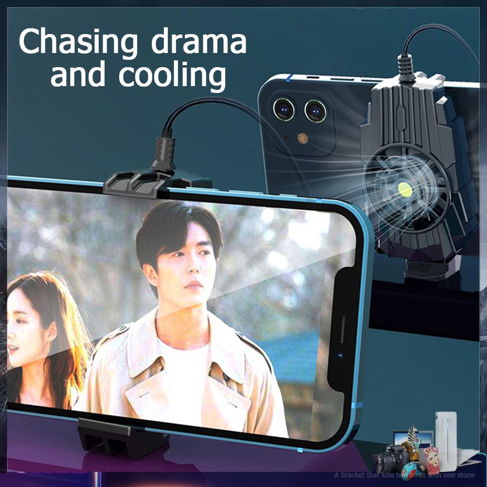 Quạt tản nhiệt gắn điện thoại dùng chơi game PUGB có cổng USB