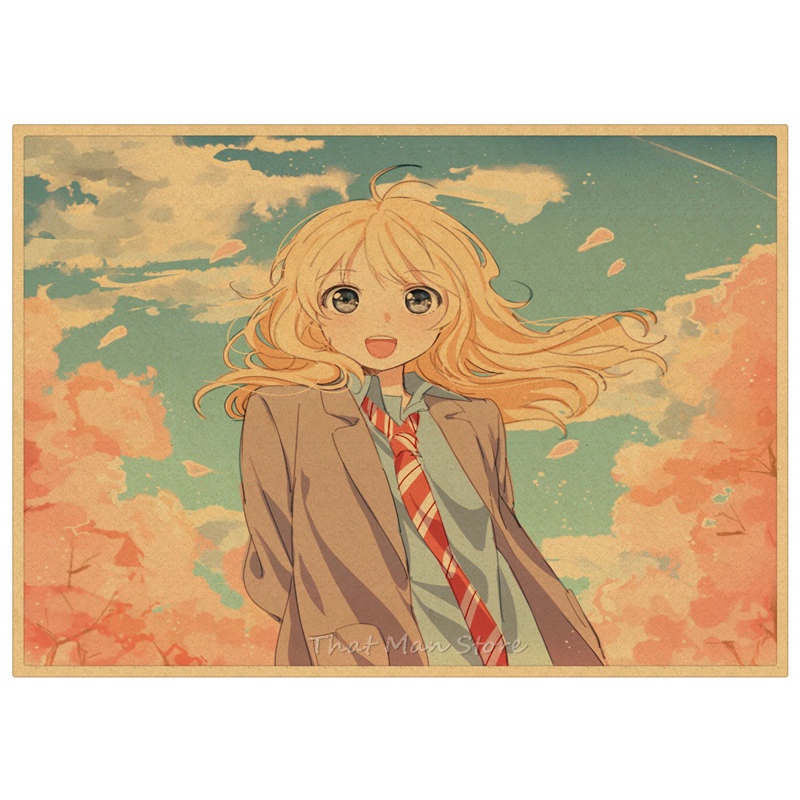 Poster dán tường in hình phim Your Lie in April 42*30CM | BigBuy360 - bigbuy360.vn