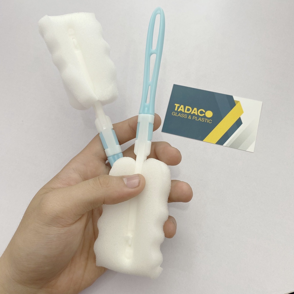 Cọ rửa ly chai lọ bông trắng gấp gọn