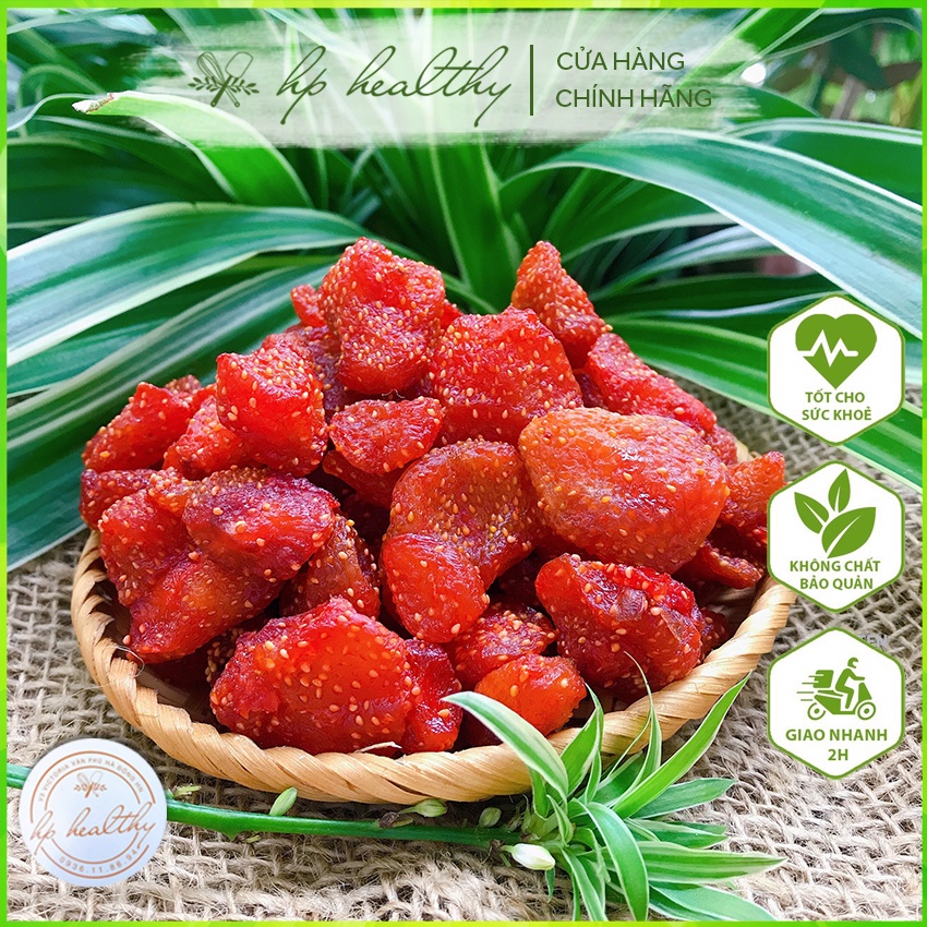 500G Dâu Tây Sấy Dẻo Đà Lạt Loại Ngon Ăn Vặt Làm Bánh Hp Healthy Hạt Dinh Dưỡng Organic Hữu Cơ