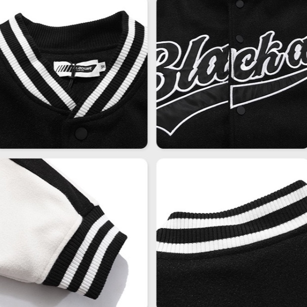 Áo khoác bóng chày tay dài phối hoạ tiết thêu dành cho nam nữ đồ bộ Bình thường quá khổ