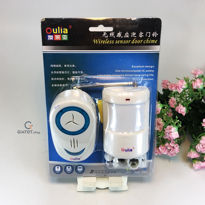 Chuông báo động cảm ứng TL-904, Chuông cảm ứng hồng ngoại báo khách Oulia FA-158 (loại tốt)