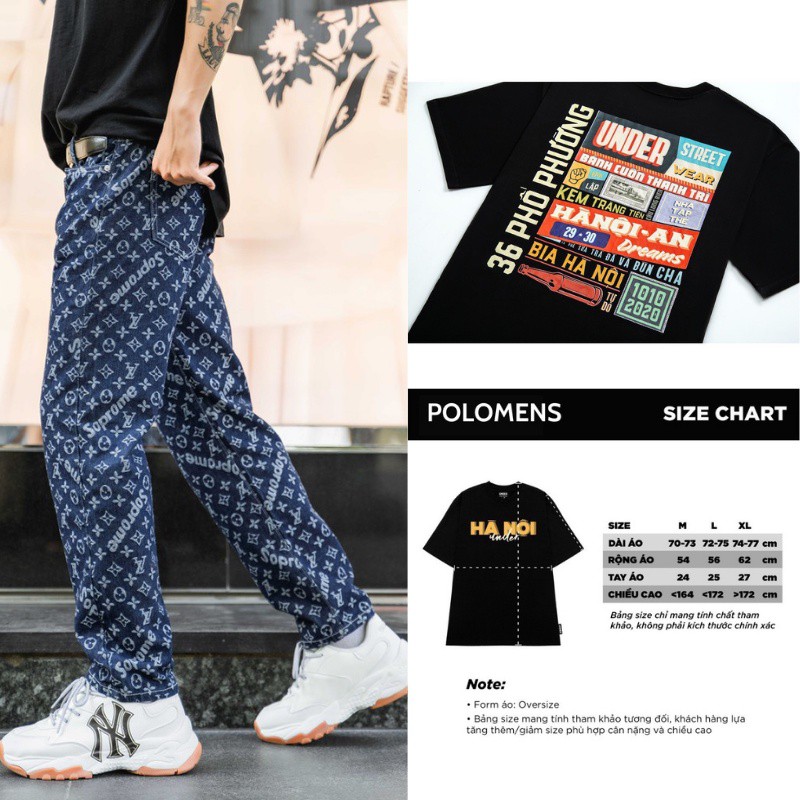 ÁO HÀ NỘI ĐEN TAY NGẮN + Quần Baggy jean LV-SPO, Ống suông rộng ❤️Ảnh thật❤️ Shop tự chụp HOTTREND 2021 - SIÊU H
