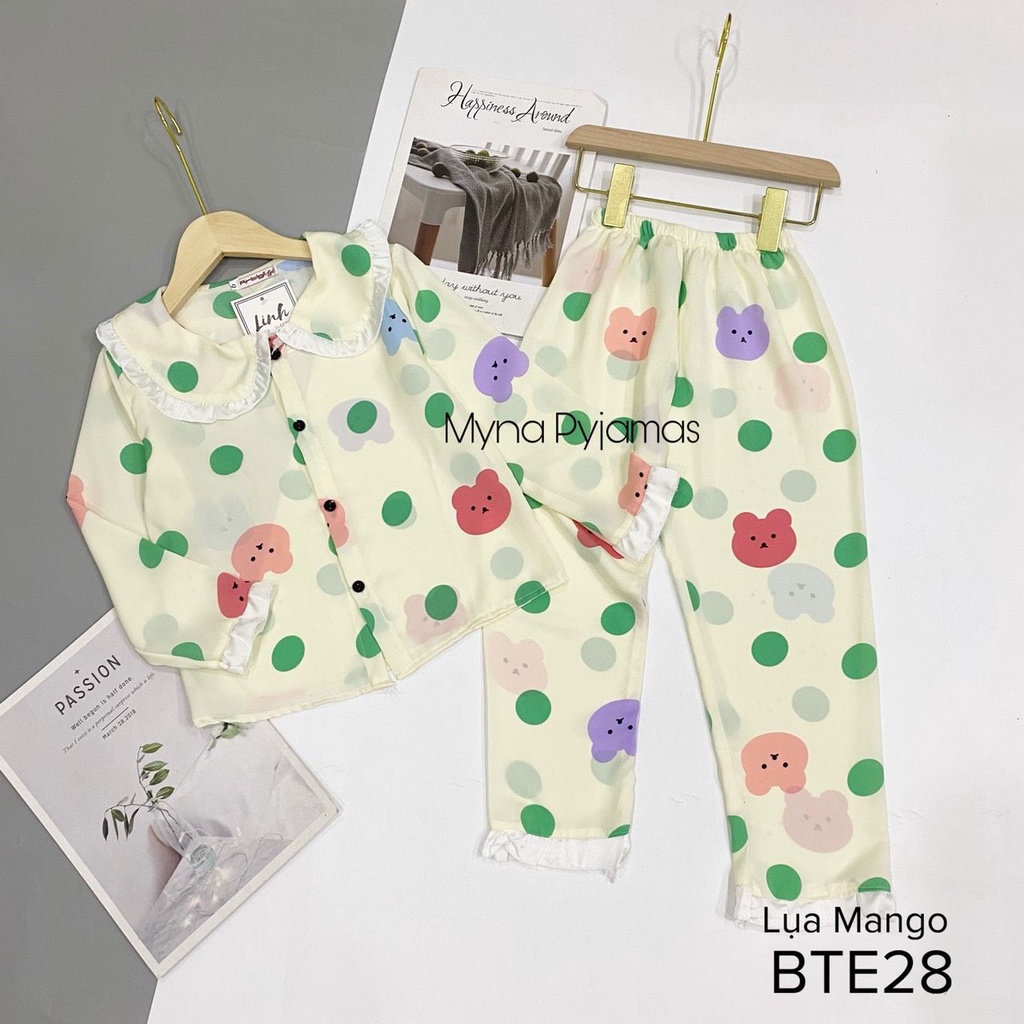 Bộ đồ ngủ trẻ em tay dài quần dài, hàng có size, ảnh chụp thật - Myna Pyjamas
