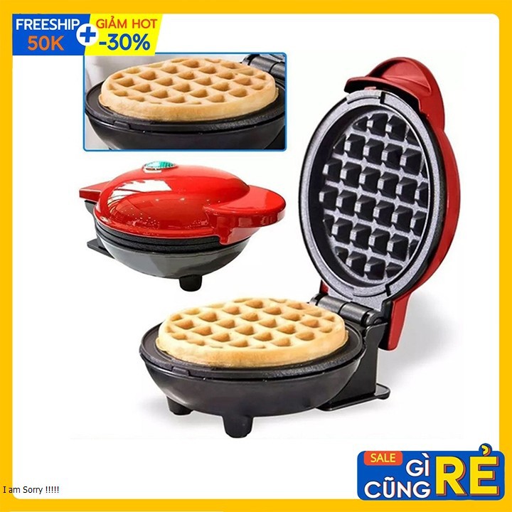 [Mã ELHADEV giảm 4% đơn 300K] Máy làm bánh Waffle, Nướng bánh kẹp tổ ong mini Sokany