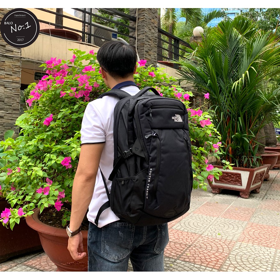 [BALO_NO.1] Balo nam chống thấm nước TNF Router Transit Black Backpack