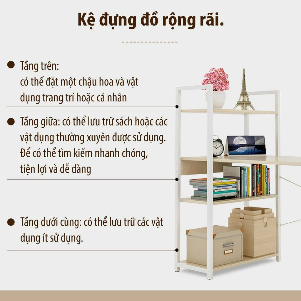 BG Bàn làm việc học tập kèm kệ sách đa năng Mẫu T9010 siêu tiện lợi