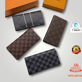 Ví dài gập lv cầm tay nam nữ da pu cao cấp nhiều ngăn tiện ích.