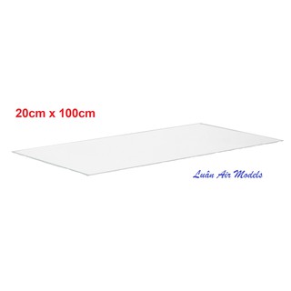 Mica 20x100cm Tấm nhựa mica cứng trong suốt làm hồ cá, hộp kính, đồ chơi, cắt theo yêu cầu (độ dày từ 3mm ~ 5mm)