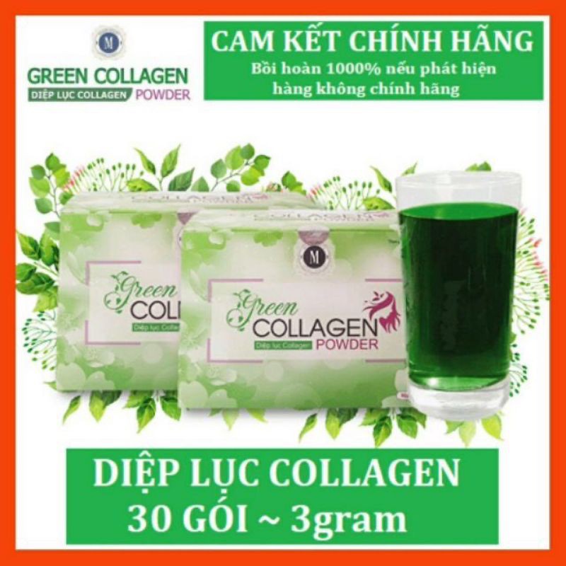 [Free Ship] Lẻ 10 gói Diệp Lục Collagen Dùng Thử