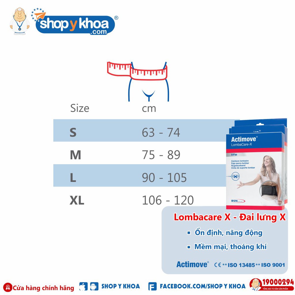 [CÓ QUÀ TẶNG] Đai lưng chấn thương cao cấp Actimove Lombacare X