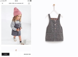 Yếm nhung bé gái Zara
