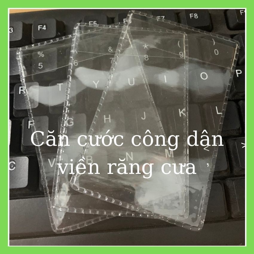 SÉT 5 CÁI TÚI NHỰA PVC BỌC THẺ CĂN CƯỚC, CMND, BẰNG LÁI XE THẺ PET - LOẠI CÓ NẮP
