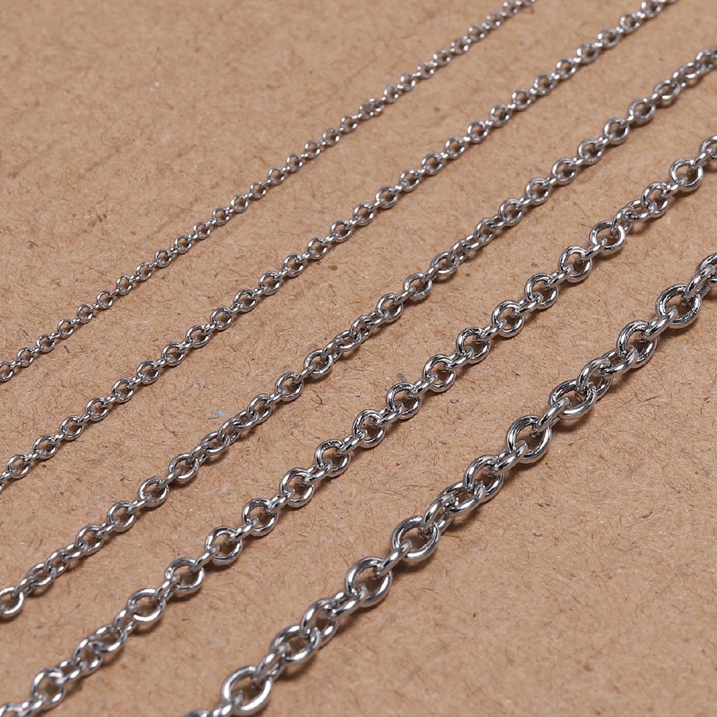 Dây xích ST.KUNKKA 5m/ 1.2 1.6 2.5 3 mm bằng thép không gỉ làm trang sức diy