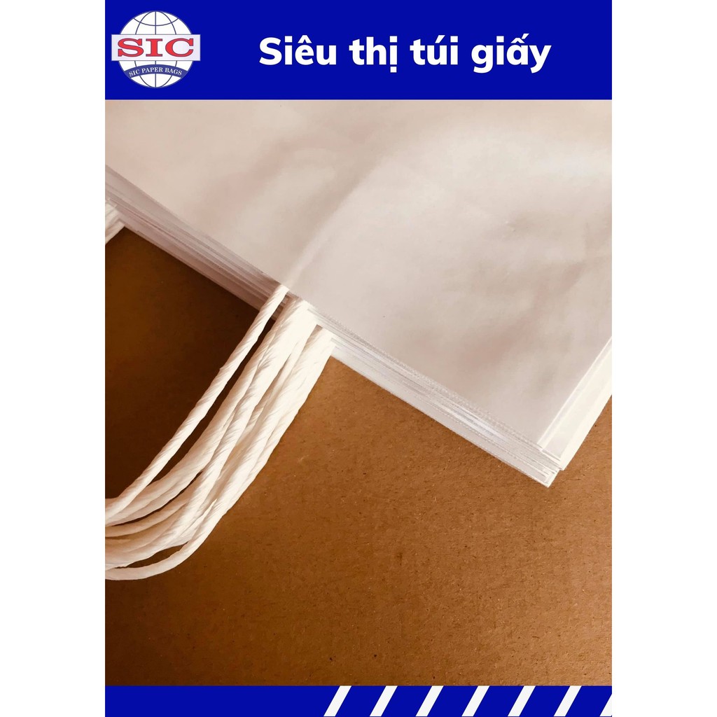 (50 chiếc)Túi giấy xi măng - TÚI GIẤY KRAFT S9: 15.5x9x28cm CÓ QUAI ( ẢNH THẬT)