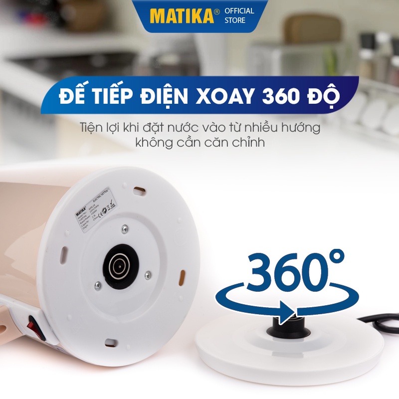 Ấm Siêu Tốc MATIKA 2.3L 1500W MTK24