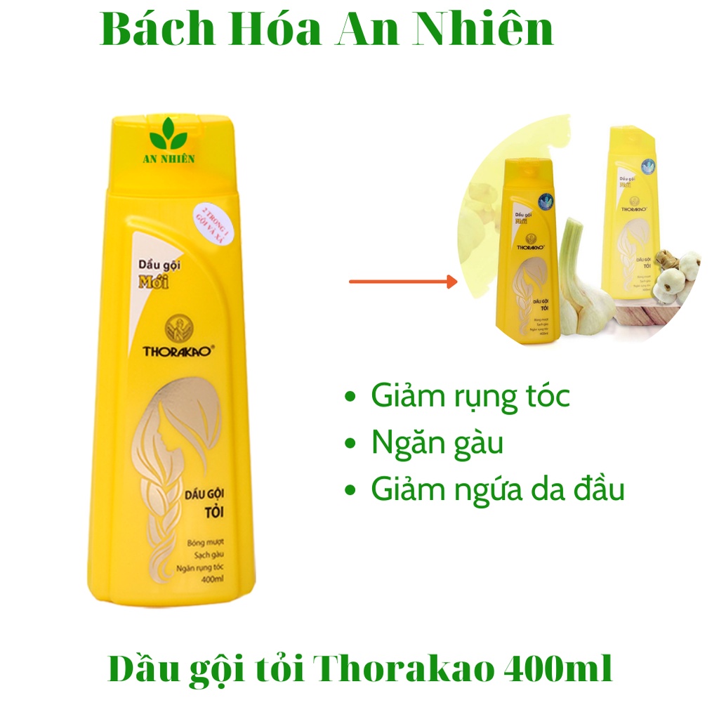 Dầu gội tỏi Thorakao 400ml giảm ngứa, giảm rụng tóc