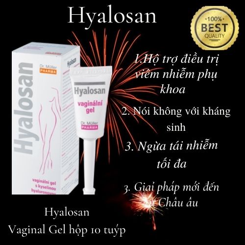 Gel phụ khoa Hyalosan giúp đánh bay viêm phụ khoa đến từ Châu Âu hộp 10 tuýp bơm.