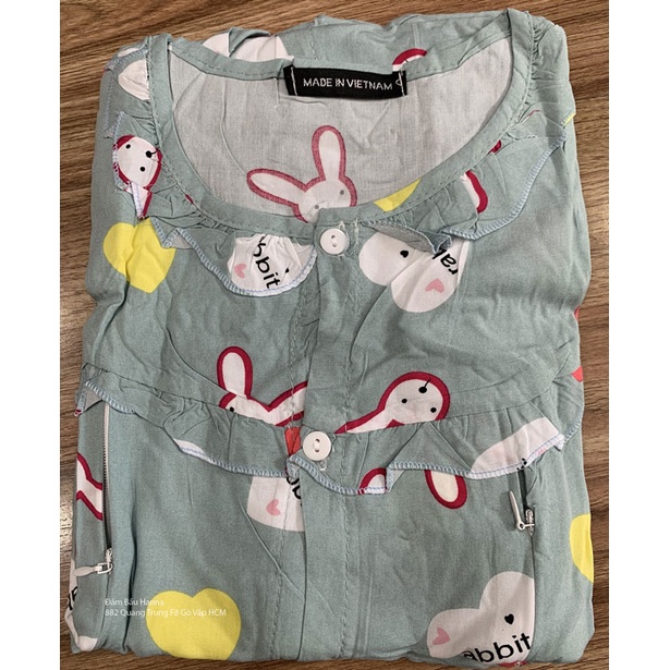 [SIZE 40-75KG] Đồ bầu sau sinh mặc ở nhà vải lanh thoáng mát có khóa cho bé ty tiện lợi có lưng thun điều chỉnh