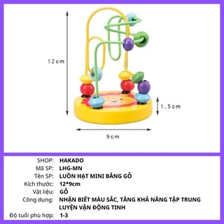 Đồ chơi luồn hạt bằng gỗ cho bé