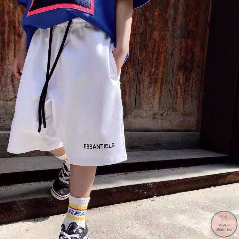 Quần Short Nam/Nữ ESSENTIALS Chất Nỉ Da Cá Full Ba Màu Đen/Trắng/Xám Kèm Video/Ảnh Thật