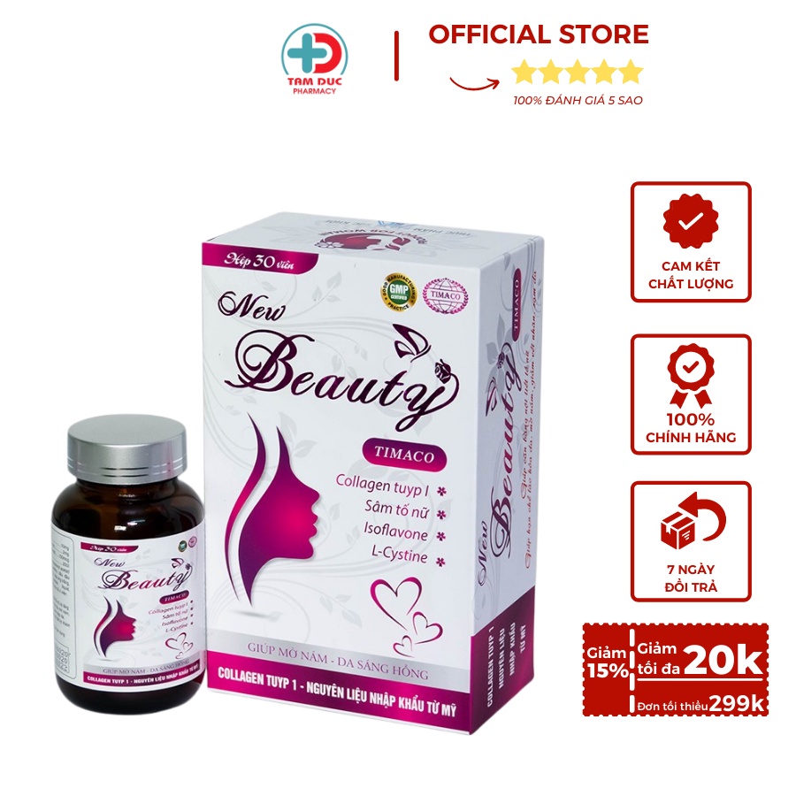 Viên uống dưỡng da cao cấp New Beauty Timaco -