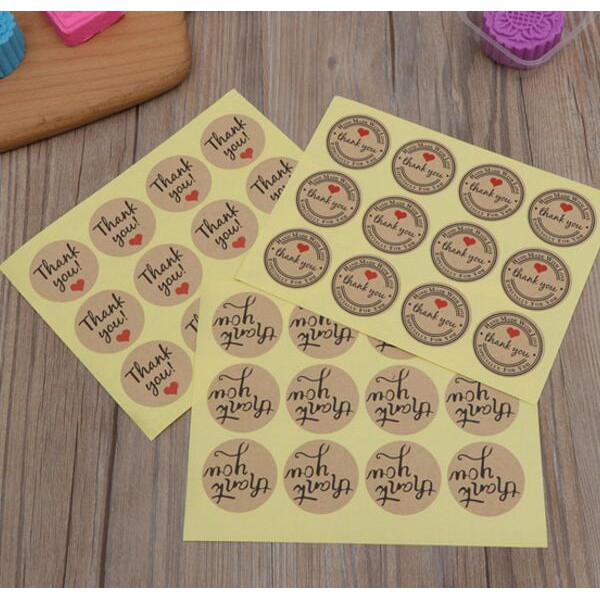 120x Thank You Stickers Labels Sealing Craft Wedding Favours Letters Card Gifts