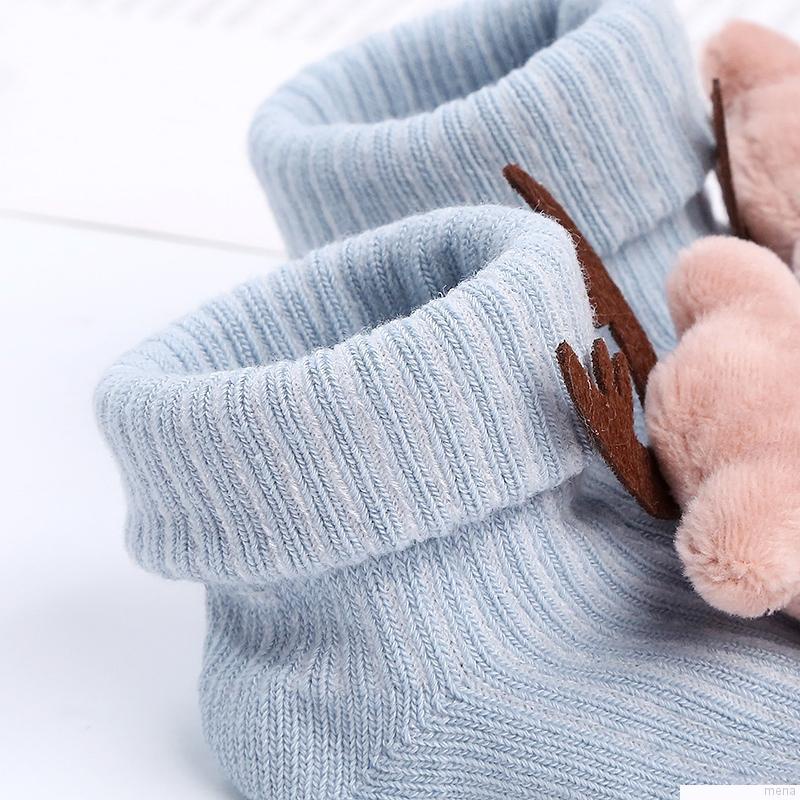 Vớ cotton giữ ấm họa tiết hoạt hình dễ thương cho bé