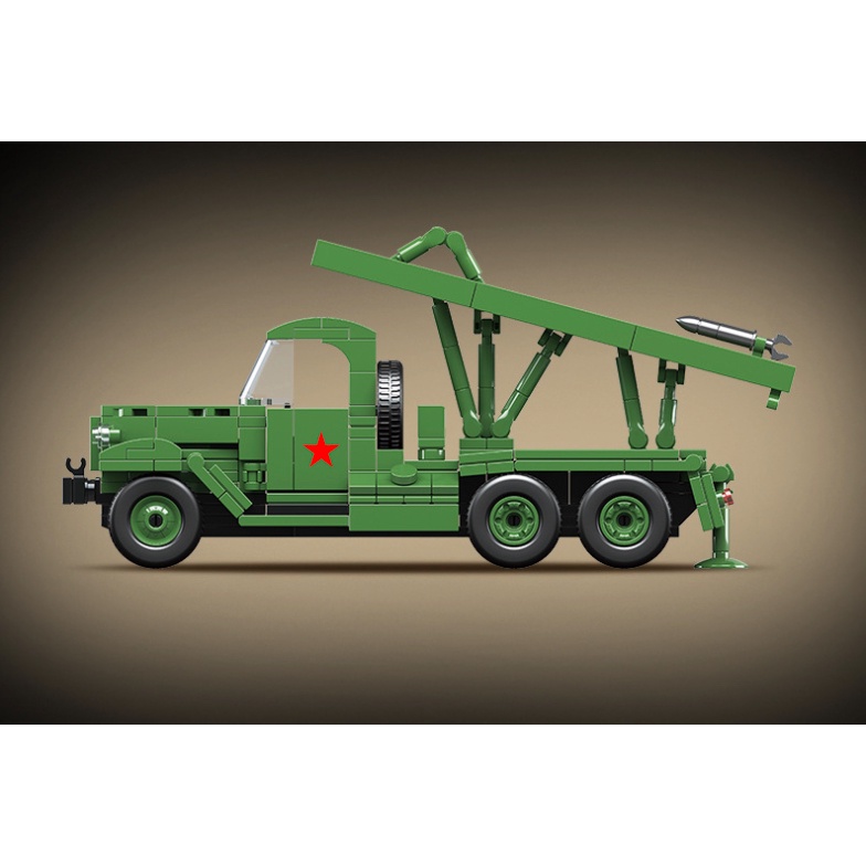 Set 731 Mô Hình Xe Tải Đồ Chơi MOC WW2 BM-13 Rocket Artillery Katyusha Mới