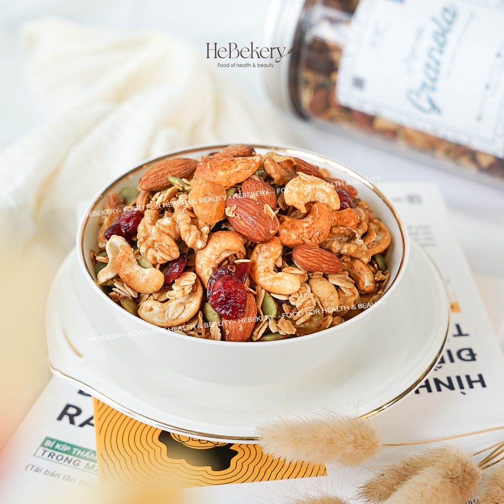 500g Granola Truly Healthy HEBEKERY by HEBE - Ngũ Cốc Dinh Dưỡng Lành Mạnh Tự Nhiên - Vị Truyền Thống