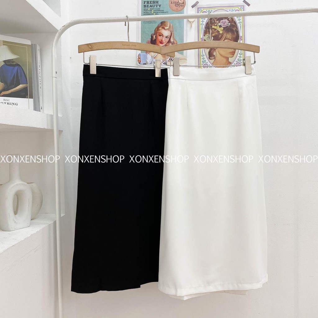Chân váy trơn dáng dài middi Xonxen shop chất vải voan free size, mã 9005 | BigBuy360 - bigbuy360.vn