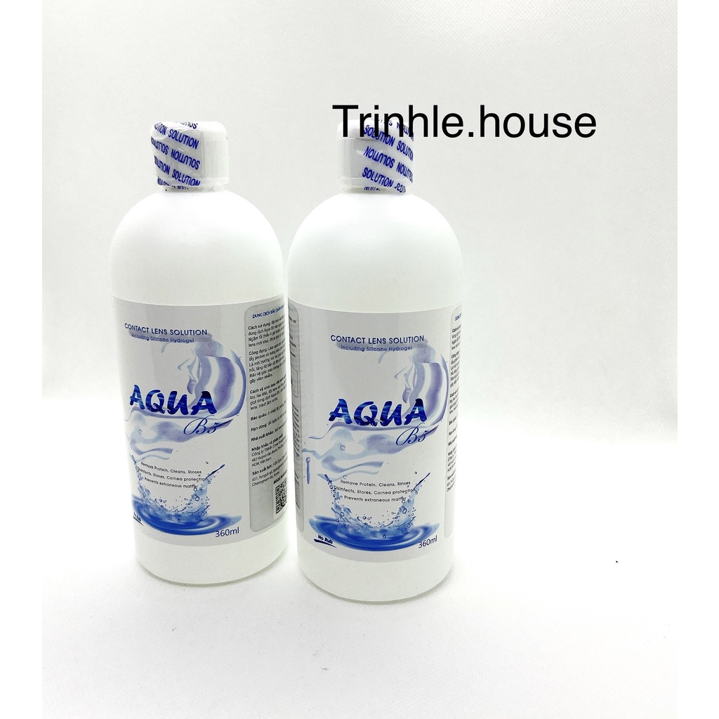 Nước ngâm lens, kính áp tròng chai 360ml các hãng Qeye, Aqua, Frenz Pro B5, Forest Leaf, Neo Vision, renu.