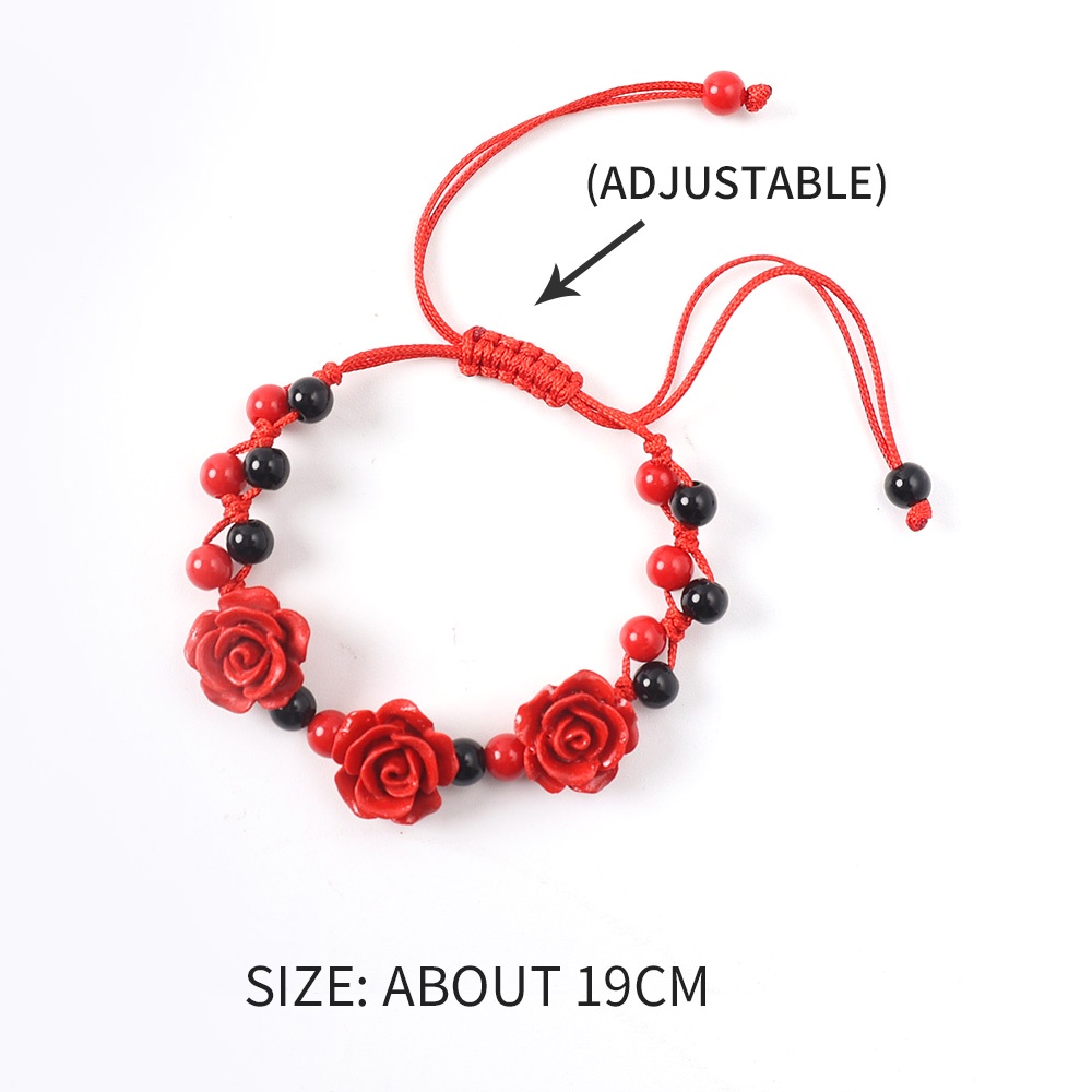 Vòng đeo tay khắc hoa hồng thời trang cho nữ