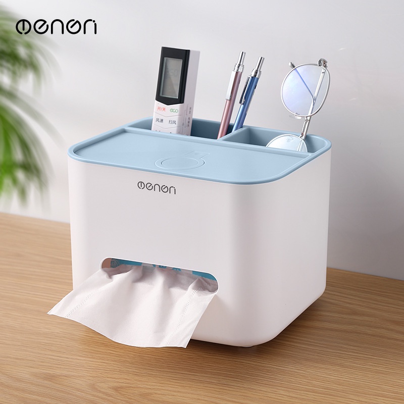 Hộp Đựng Khăn Giấy Để Bàn Hai Tầng Đa Năng Phong Cách Bắc Âu