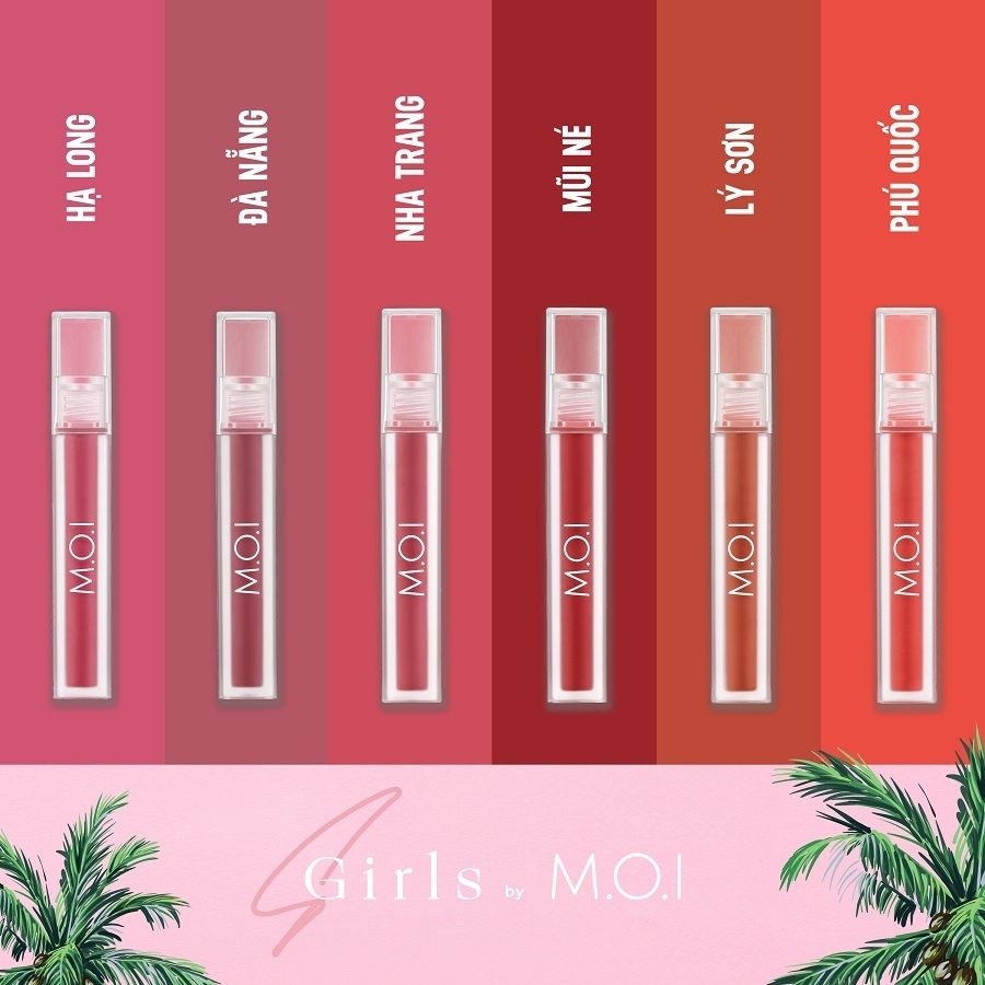 Son Kem Lì SGirls Summer chất nhung mềm mại nhiều dưỡng - Son MOI COSMETICS Hồ Ngọc Hà