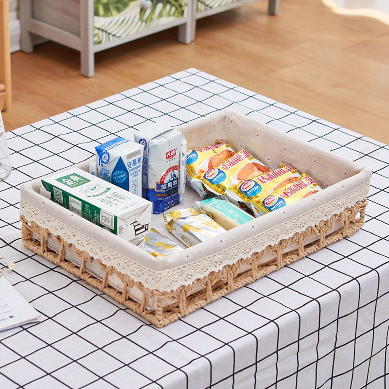 Giỏ mây đựng đồ để bàn phong cách Bắc Âu