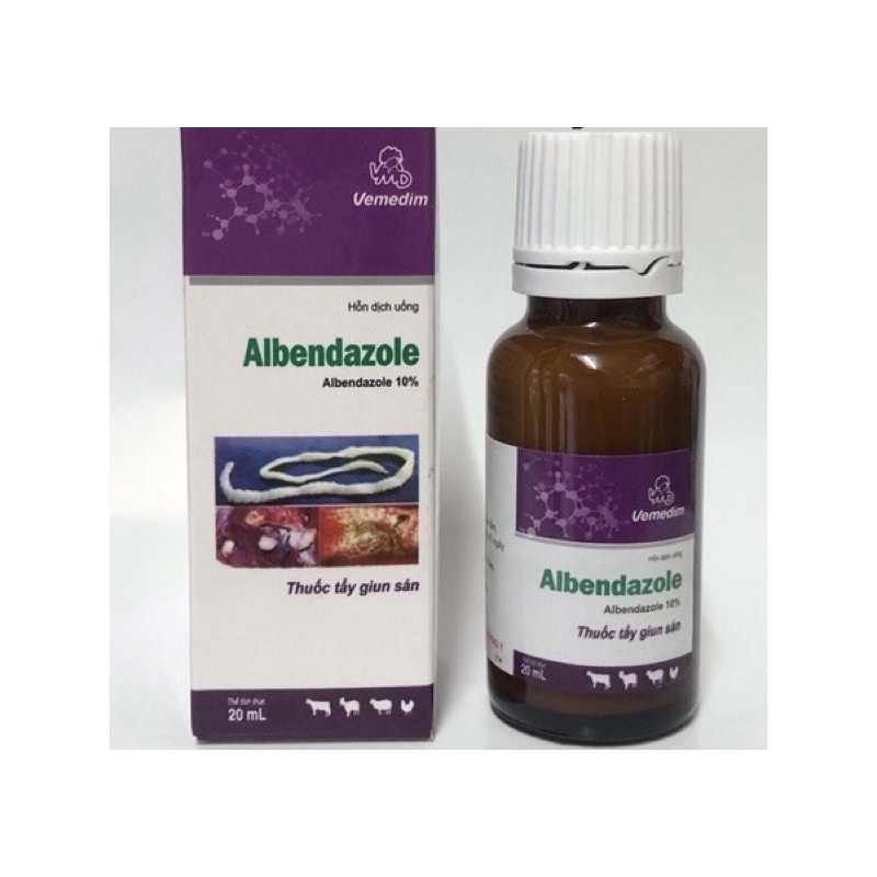 Xo giu.n san Albendazole cho chó mèo, tiêu hoá tốt
