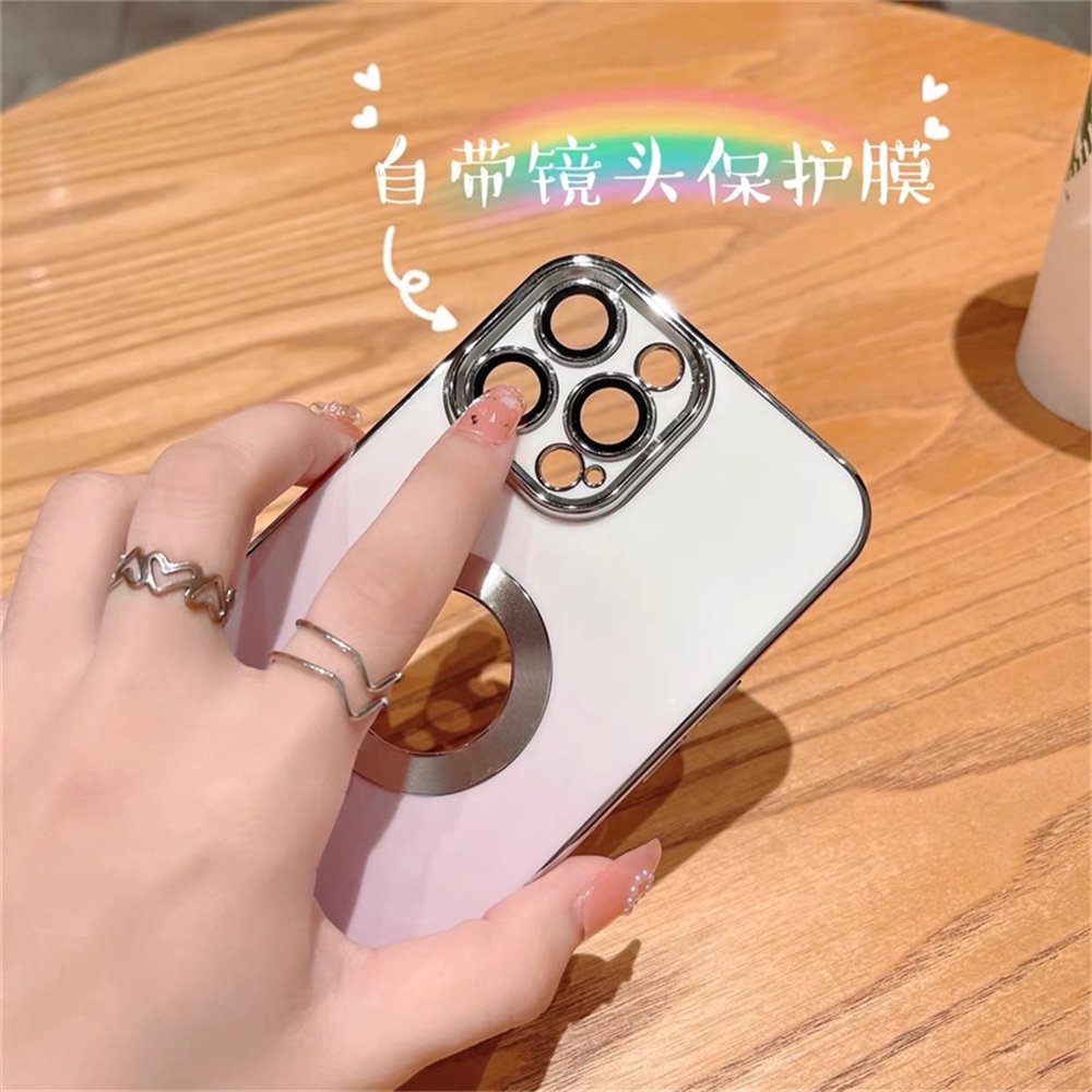 Ốp Điện Thoại Dẻo Màu Gradient In logo Sang Trọng Chống Sốc Cho iPhone 14 Pro max 13 12 11 Pro max XS max XR