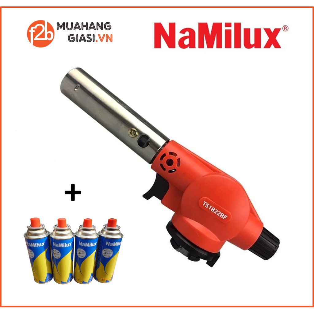Khò gas mini NAMILUX TS1822RF - Sử dụng lon gas mini