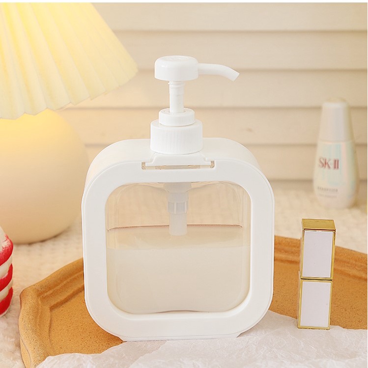 Bình chiết nước rửa tay 500ml, chai nhựa rỗng đựng nước rửa bát có vòi nhấn cute