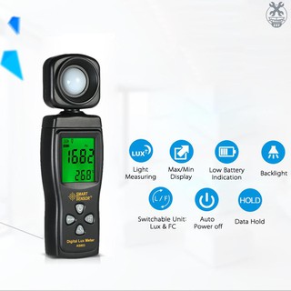 【umbr】SMART SENSOR Mini Digital Lux Meter LCD Display Handheld Illuminometer Luminometer Photometer Luxmeter Light Meter
