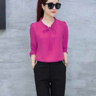 Bộ cát hàn áo kiểu cột nơ