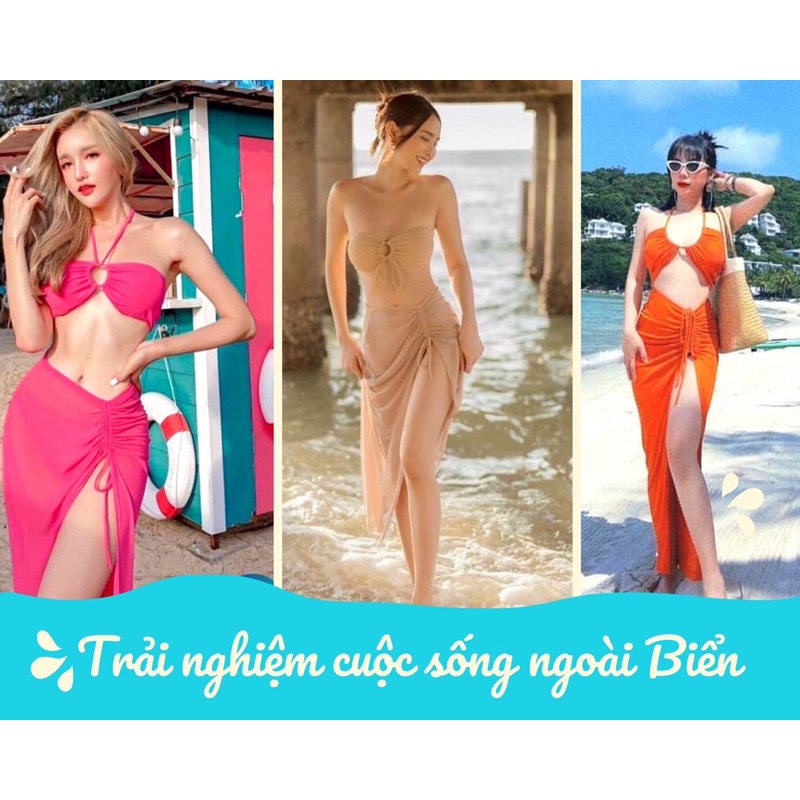 (Hàng có sẵn -full màu ) Bikini 3món hàng thiết kế chuẩn xịn mát